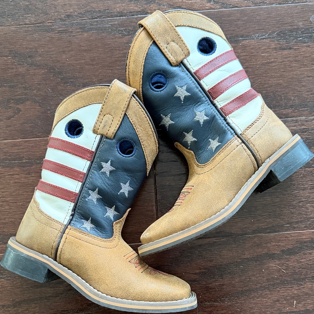 Cody James Boys USA Flag Cowboy Boots - Picture 2 of 7